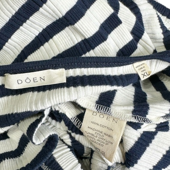 DÔEN Como Henley Sweater Dress, Marina San Simeon Stripe, XL - Picture 7 of 7